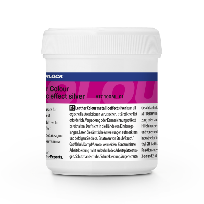 Leather Colour metallic silver